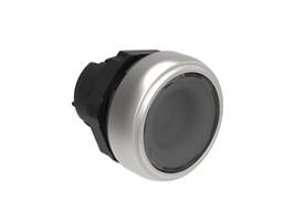 Platinum Plastic Flush Illuminated Pushbutton Transparent