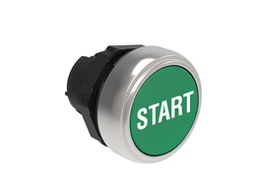 Platinum Plastic Flush Pushbutton Green "START"