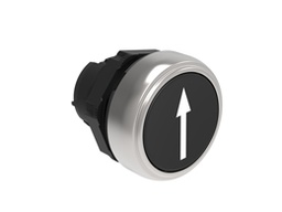 Platinum Plastic Flush Pushbutton Black "UP-DOWN ARROW"